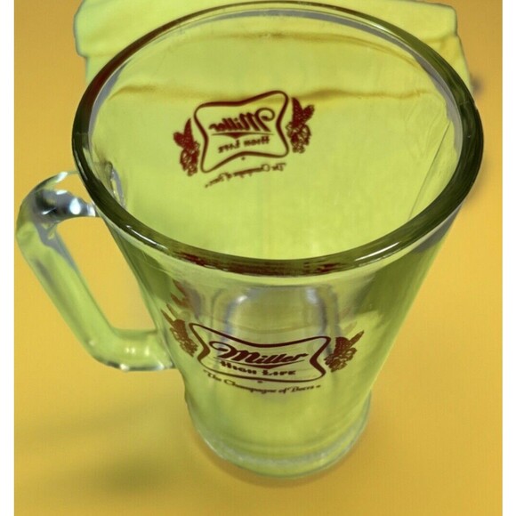 Bar Style Miller High Life Heavyweight Beer Pitcher 5x7 Inch Thick Walled 32 oz - Picture 2 of 7